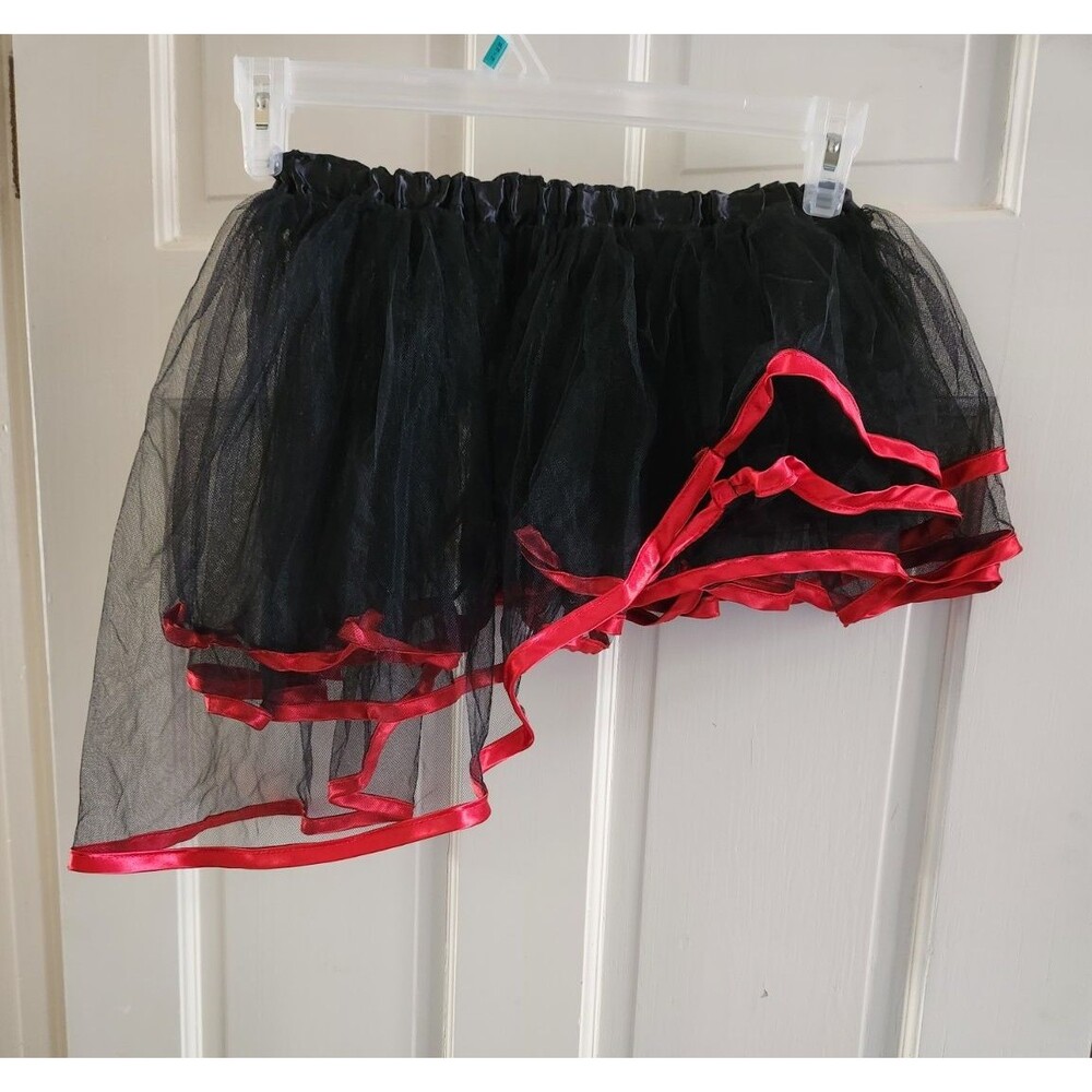 Asymmetrical Tulle Tutu Skirt Claire's Elastic Waist S/M Goth Gothic Whimsigoth